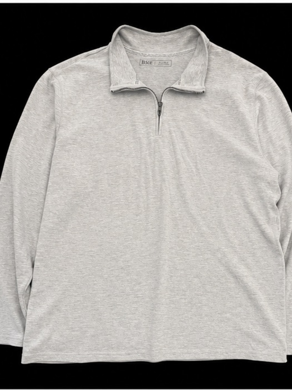 BKE Light Gray Quarter-Zip Long Sleeve Pullover